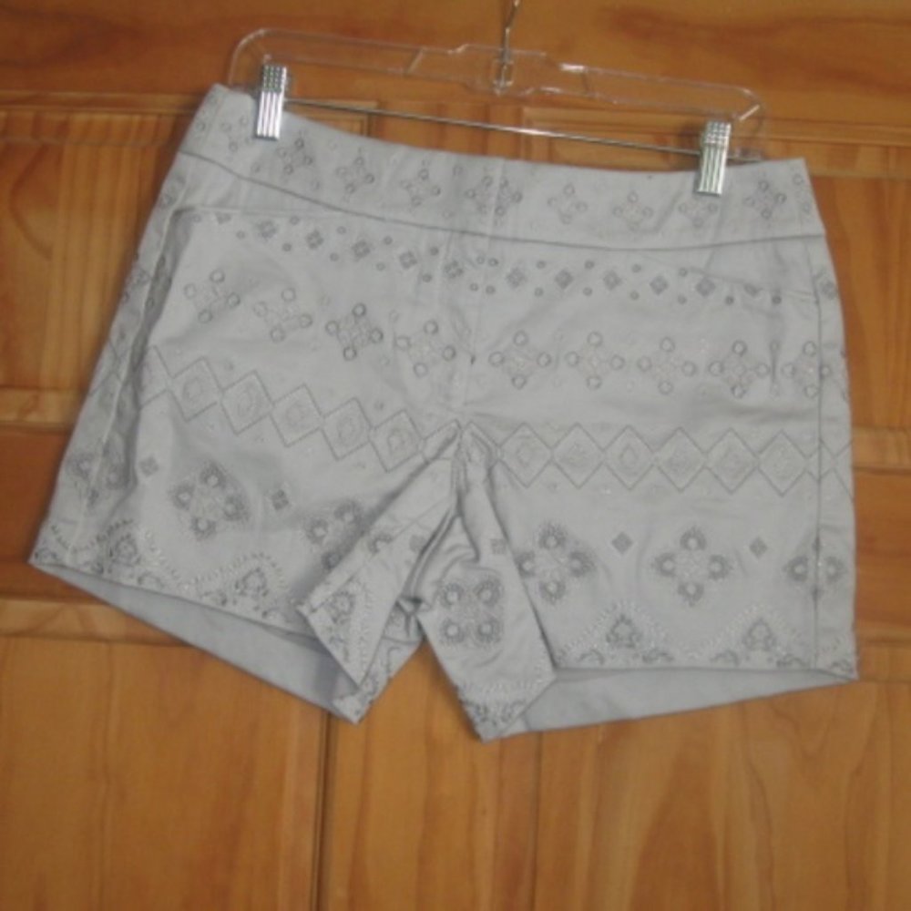 White House Black Market Feather Embellished Shorts